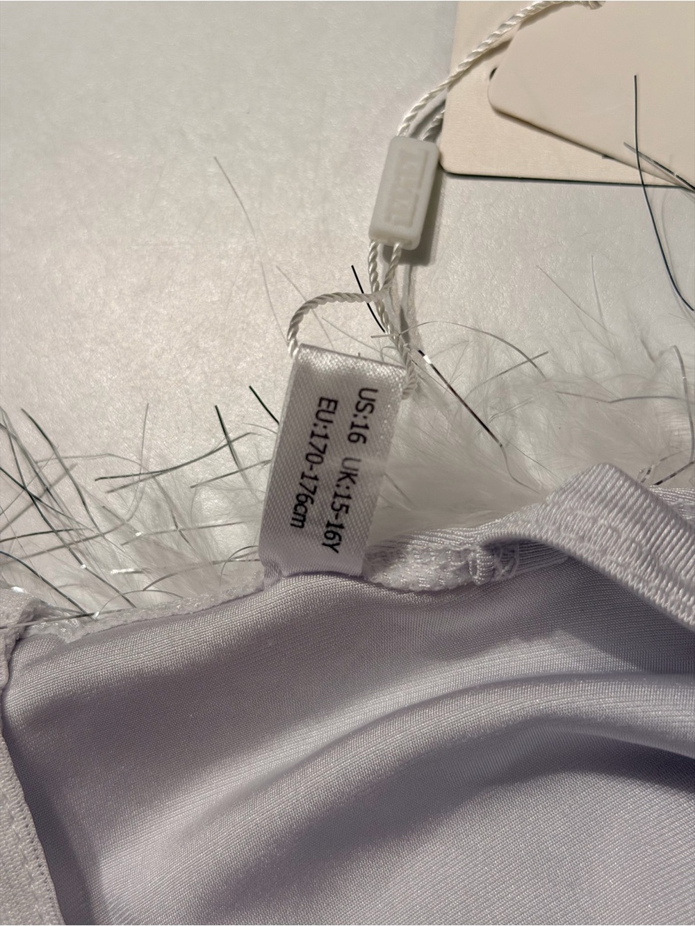 IEFiEL Girl’s Sz 16 White Swan Lake Ballet Tutu Dress Sequins Feather Dance NWT - Picture 8 of 9